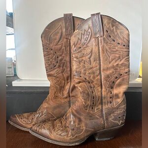 Dan Post Tan Leather Cowboy Boots